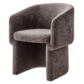 Verity Chenille Armchair in Chocolate Brown