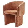Verity Chenille Armchair in Rust