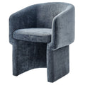 Verity Chenille Armchair in Slate Blue