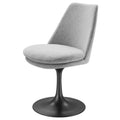 Lippa Upholstered Swivel Dining Chair in Grey