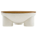 Tridome Storage Coffee Table in Natural Ivory