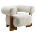 Jace Boucle Accent Chair in Pearl