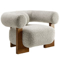 Jace Boucle Accent Chair in River Rock
