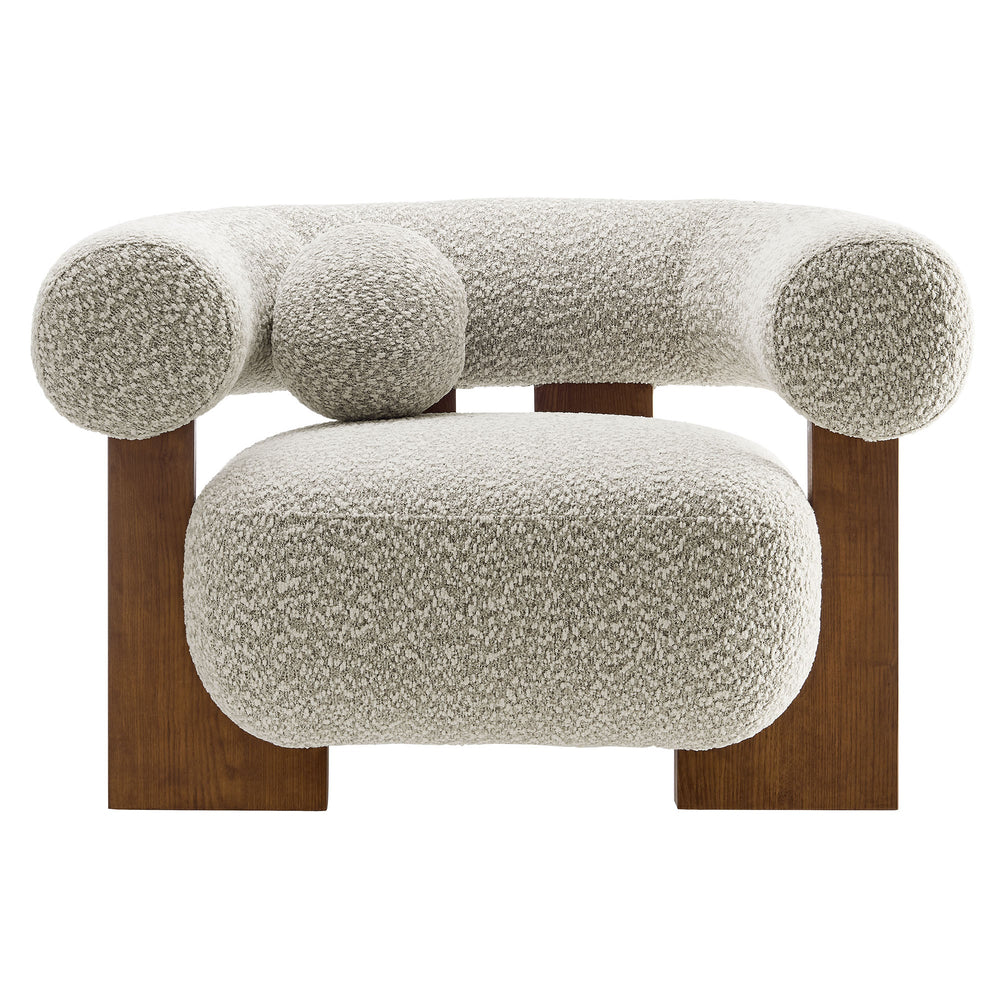 Jace Boucle Accent Chair in River Rock