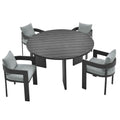 Tahoe 5-Piece Outdoor Patio Aluminum Dining Set