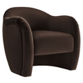 Compose Performance Velvet Accent Chair in Chocolate Brown