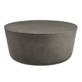 Brion Round Concrete Coffee Table in Gray
