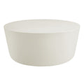 Brion Round Concrete Coffee Table in White