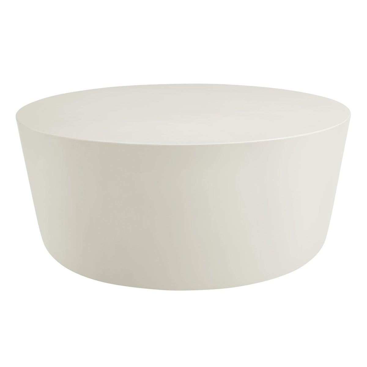 Brion Round Concrete Coffee Table in White