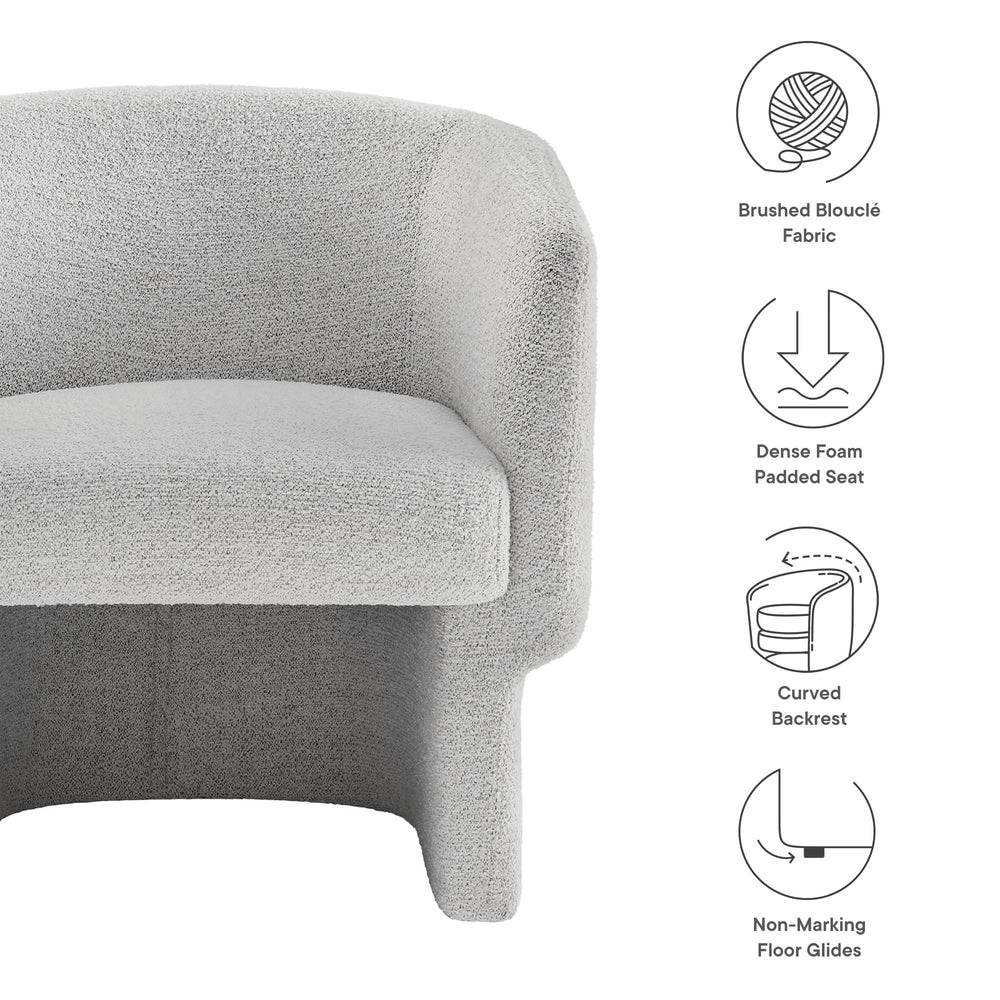 Muse Boucle Chair in Newsprint