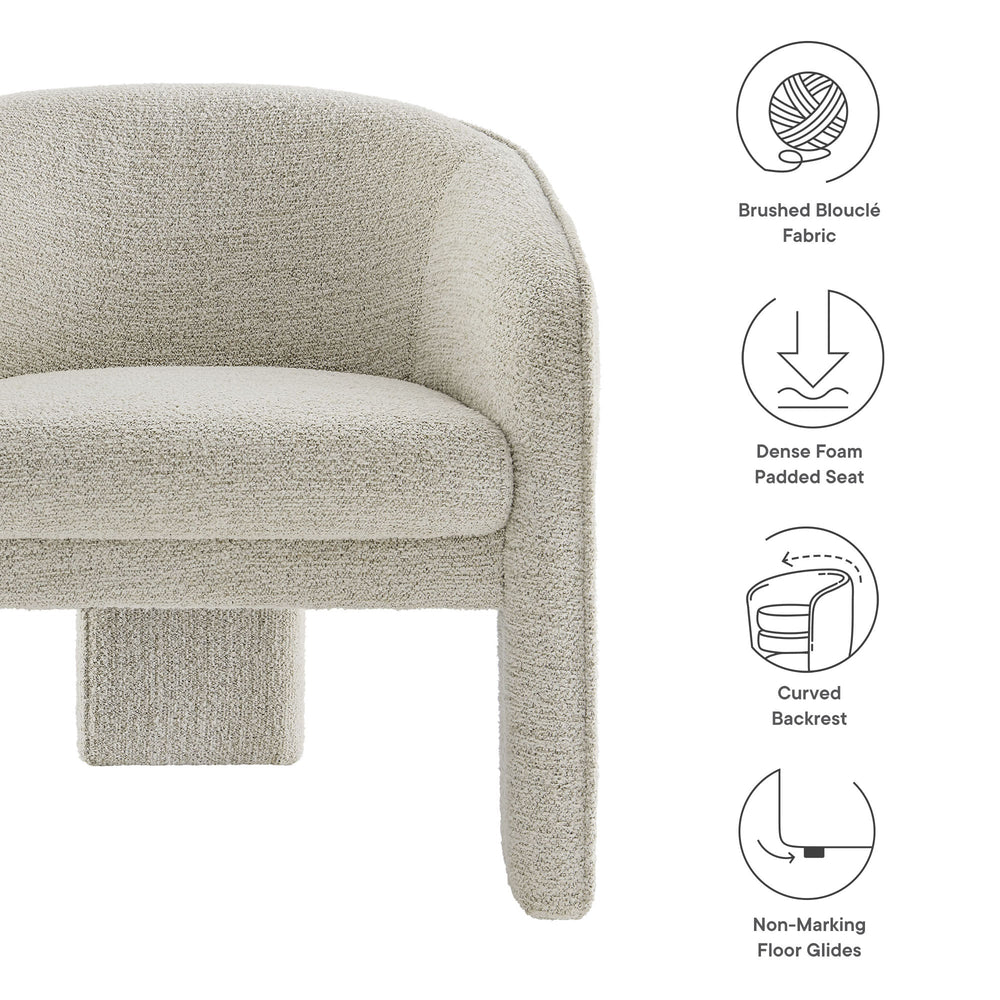 Greer Boucle Armchair in Parchment