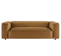 Auren Upholstered Vegan Leather Sofa in Camel