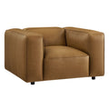 Auren Vegan Leather Armchair in Camel