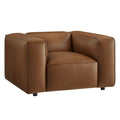 Auren Vegan Leather Armchair in Coffee