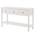 Emmeline 3-Drawer Scalloped Console Table