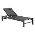 Tahoe Outdoor Patio Mesh and Aluminum Chaise Lounge