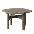 Saratoga Square Outdoor Patio Teak Wood Side Table