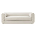 Leif Performance Velvet Upholstered Sofa in Alabaster