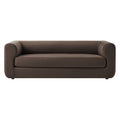 Leif Performance Velvet Upholstered Sofa in Chocolate Brown