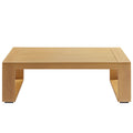 Lirienne Outdoor Patio Aluminum Faux Wood Coffee Table