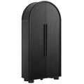 Bellamy Tall Arched Storage Cabinet in Black