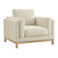 Roscoe Fabric Armchair in Ivory