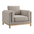 Roscoe Fabric Armchair in Pewter