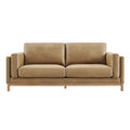 Roscoe Vegan Leather Sofa in Toast