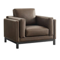 Roscoe Vegan Leather Armchair in Espresso