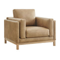 Roscoe Vegan Leather Armchair in Toast
