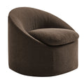 Sadie Slipcovered Linen-Blend Round Accent Chair