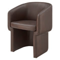 Verity Barrel Back Vegan Leather Dining Chair