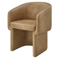 Verity Barrel Back Vegan Leather Dining Chair