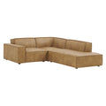 Restore 3-Piece Vegan Leather Modular L-Shaped Sectional Sofa