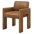 Daven Vegan Leather Dining Armchair in Canyon