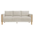 Hawken Boucle Fabric Sofa in Parchment Beech