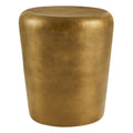 Ingot 16 Inch Brass Finish Round Side Table