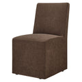 Tessera Upholstered Linen-Blend Slipcovered Dining Chair