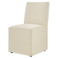 Tessera Upholstered Linen-Blend Slipcovered Dining Chair