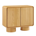 Lumo 2-Door Curved Wood Accent Cabinet