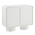 Lumo 2-Door Curved Wood Accent Cabinet