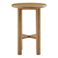 Alvia Round 30" Oak Wood Bar Table