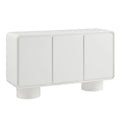 Lumo 3-Door Curved Wood Accent Cabinet