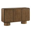 Lumo 3-Door Curved Wood Accent Cabinet
