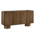 Lumo 4-Door Curved Wood Accent Cabinet