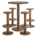 Neo 5-Piece Round Indoor - Outdoor Patio Round Patio Bar Table And Stool Set