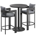 Tahoe 3-Piece Outdoor Patio Aluminum Bar Set