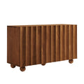 Sorren 54 Inch Scalloped Wood 3-Door Sideboard