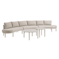 Porta 5 Piece Outdoor Patio Aluminum Modular Sofa Set