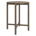 Eleni Round 35 Inch Outdoor Patio Teak Wood Round Bar Table